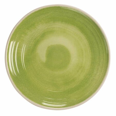 TARHONG Raku Dinner Plate, Set of 6 - Green PPW1105MDPPG